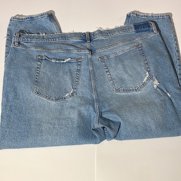 Abercrombie & Fitch The Dad High Rise denim jeans sz 24 short 37 plus distressed - Picture 8 of 10